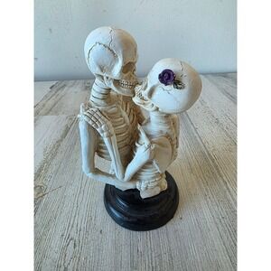 Ashland skeleton couple wedding statue figurine Halloween decor Rose shabby chic